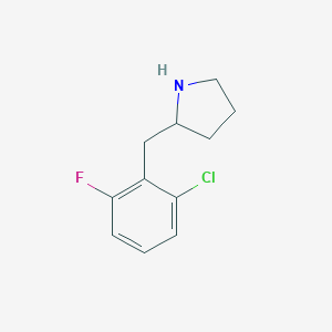 2-[(2-Chloro-6-fluorophenyl)methyl]pyrrolidine图片