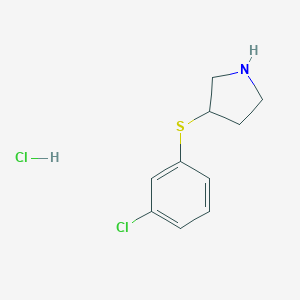 3-[(3-Chlorophenyl)sulfanyl]pyrrolidine Hydrochloride图片