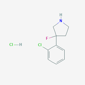 3-(2-chlorophenyl)-3-fluoropyrrolidine hydrochloride图片