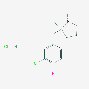 2-[(3-Chloro-4-Fluorophenyl)Methyl]-2-Methylpyrrolidine Hydrochloride图片