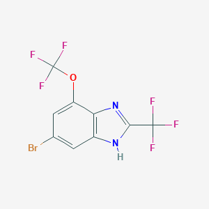 6-Bromo-4-(trifluoromethoxy)-2-(trifluoromethyl)-1H-benzimidazole图片