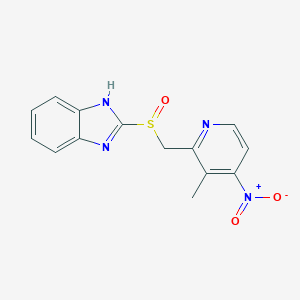 2-[[(3-Methyl-4-nitro-2-pyridinyl)methyl]sulfinyl]-1H-benzimidazole图片