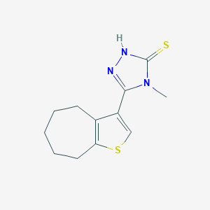 4-Methyl-5-(5,6,7,8-tetrahydro-4H-cyclohepta-[b]thien-3-yl)-4H-1,2,4-triazole-3-thiol图片