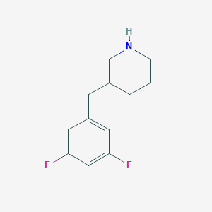3-[(3,5-Difluorophenyl)methyl]piperidine图片