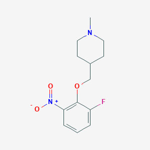 4-[(2-Fluoro-6-nitrophenoxy)methyl]-1-methylpiperidine图片