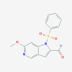 1-Benzosulphonyl-6-methoxy-5-azaindole-2-carbaldehyde图片