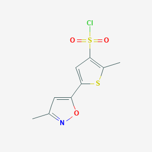 2-methyl-5-(3-methyl-5-isoxazolyl)-3-thiophenesulfonyl chloride图片