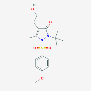 2-(tert-butyl)-4-(2-hydroxyethyl)-1-[(4-methoxyphenyl)sulfonyl]-5-methyl-1,2-dihydro-3H-pyrazol-3-one图片
