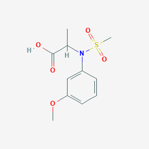 N-(3-Methoxyphenyl)-N-(methylsulfonyl)alanine图片