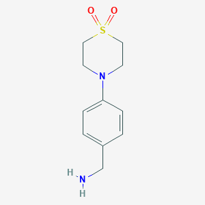 4-[4-(Aminomethyl)phenyl]-1lambda6-thiomorpholine-1,1-dione图片