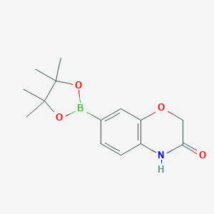 7-(4,4,5,5-tetramethyl-1,3,2-dioxaborolan-2-yl)-3,4-dihydro-2H-1,4-benzoxazin-3-one图片