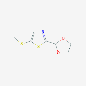 2-(1,3-dioxolan-2-yl)-5-(methylsulfanyl)-1,3-thiazole图片
