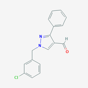 1-(3-chlorobenzyl)-3-phenyl-1H-pyrazole-4-carbaldehyde图片