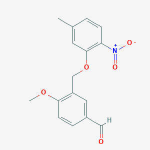 4-Methoxy-3-(5-methyl-2-nitro-phenoxymethyl)-benzaldehyde图片