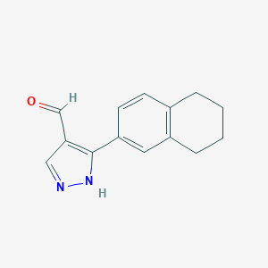 5-(5,6,7,8-Tetrahydro-2-naphthalenyl)-1H-pyrazole-4-carbaldehyde图片