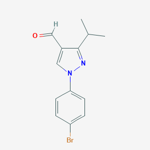 1-(4-Bromophenyl)-3-(propan-2-yl)-1H-pyrazole-4-carbaldehyde图片