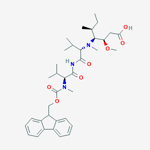 (5S,9S,11S,12R)-11-((S)-sec-butyl)-1-(9H-fluoren-9-yl)-5,9-diisopropyl-12-Methoxy-4,10-diMethyl-3,6,8-trioxo-2-oxa-4,7,10-triazatetradecan-14-oic acid图片