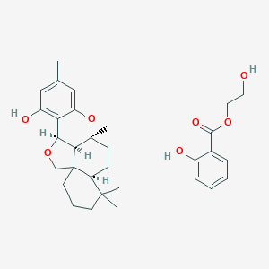 2-hydroxyethyl 2-hydroxybenzoate compound with(4aS,6aS,6a1S,11bR,13aR)-4,4,6a,9-tetramethyl-1,2,3,4,4a,5,6,6a,6a1,11b-decahydro-13H-benzo[a]furo[2,3,4-mn]xanthen-11-ol(11)图片