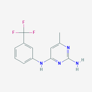 6-Methyl-N~4~-[3-(trifluoromethyl)phenyl]-2,4-pyrimidinediamine图片