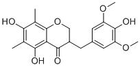 5,7-Dihydroxy-3-(4-hydroxy-3,5-dimethoxybenzyl)-6,8-dimethylchroman-4-one图片