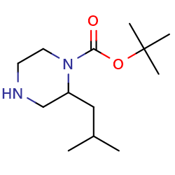 tert-butyl2-(2-methylpropyl)piperazine-1-carboxylate图片