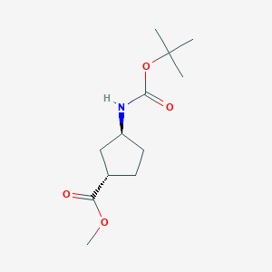 (1S,3S)-N-BOC-1-AMINOCYCLOPENTANE-3-CARBOXYLIC ACID METHYL ESTER图片