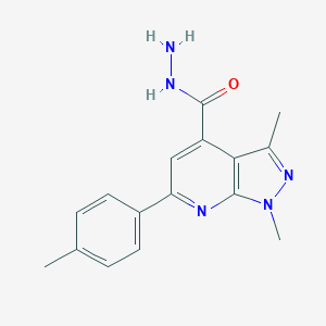 1,3-dimethyl-6-(4-methylphenyl)-1H-pyrazolo[3,4-b]pyridine-4-carbohydrazide图片