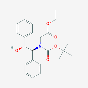 N-(tert-Butyloxycarbonyl)-N-[(1S,2R)-2-hydroxy-1,2-diphenylethyl]-glycine Ethyl Ester图片