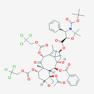 13-{[(3-N-Boc)-2,2-dimethyl-4S-phenyl-1,3-oxazolidin-5R-yl]formyl}-10-deacetyl-7,10-bis{[(2,2,2-trichloroethyl)oxy]carbonyl} Baccatin III图片