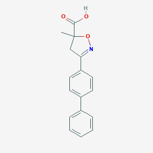 3-{[1,1'-biphenyl]-4-yl}-5-methyl-4,5-dihydro-1,2-oxazole-5-carboxylic acid图片