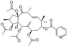 3,5,7,15-Tetraacetoxy-9-nicotinoyloxy-6(17),11-jatrophadien-14-one图片
