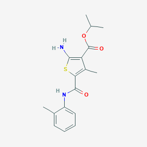 isopropyl 2-amino-4-methyl-5-{[(2-methylphenyl)amino]carbonyl}thiophene-3-carboxylate图片