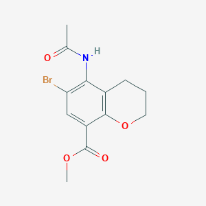 Methyl 6-bromo-5-acetamido-3,4-dihydro-2H-1-benzopyran-8-carboxylate图片