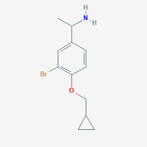 1-(3-Bromo-4-cyclopropylmethoxyphenyl)-ethylamine图片