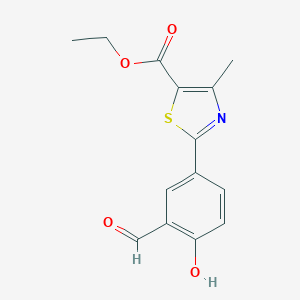 2-(3-醛基-4-羟基苯基)-4-甲基噻唑-5-羧酸乙酯图片
