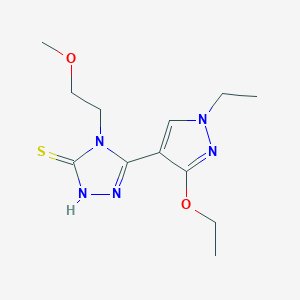 5-(3-Ethoxy-1-ethyl-1H-pyrazol-4-yl)-4-(2-methoxyethyl)-4H-1,2,4-triazole-3-thiol图片