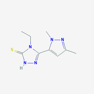 5-(2,5-Dimethyl-2H-pyrazol-3-yl)-4-ethyl-4H-[1,2,4]triazole-3-thiol图片