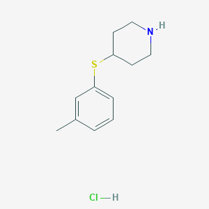 4-[(3-methylphenyl)thio]piperidine hydrochloride图片