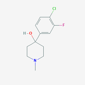 4-(4-Chloro-3-fluorophenyl)-4-hydroxy-1-methylpiperidine图片