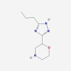 2-(3-propyl-1H-1,2,4-triazol-5-yl)morpholine图片