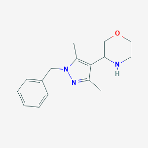 3-(1-benzyl-3,5-dimethyl-1H-pyrazol-4-yl)morpholine图片
