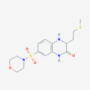 3-[2-(Methylsulfanyl)ethyl]-7-(morpholine-4-sulfonyl)-1,2,3,4-tetrahydroquinoxalin-2-one图片