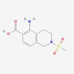 5-amino-2-methanesulfonyl-1,2,3,4-tetrahydroisoquinoline-6-carboxylic acid图片
