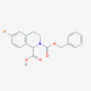 2-((Benzyloxy)Carbonyl)-6-Bromo-1,2,3,4-Tetrahydroisoquinoline-1-Carboxylic Acid图片