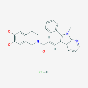 1,2,3,4-Tetrahydro-6,7-dimethoxy-2-[(2E)-3-(1-methyl-2-phenyl-1H-pyrrolo[2,3-b]pyridin-3-yl)-1-oxo-2-propenyl]-isoquinoline Monohydrochloride图片
