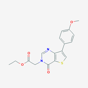 ethyl [7-(4-methoxyphenyl)-4-oxothieno[3,2-d]pyrimidin-3(4H)-yl]acetate图片