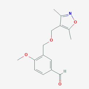 3-{[(3,5-Dimethylisoxazol-4-yl)methoxy]methyl}-4-methoxybenzaldehyde图片
