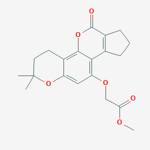 methyl 2-({5,5-dimethyl-16-oxo-6,17-dioxatetracyclo[8,7,0,02,?,011,1?]heptadeca-1,7,9,11(15)-tetraen-9-yl}oxy)acetate图片