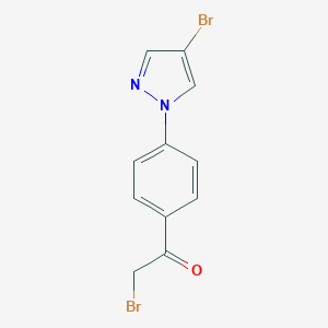 2-Bromo-1-[4-(4-bromo-1H-pyrazol-1-yl)phenyl]ethanone图片