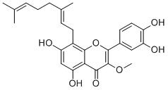 5,7,3',4'-Tetrahydroxy-3-methoxy-8-geranylflavone图片